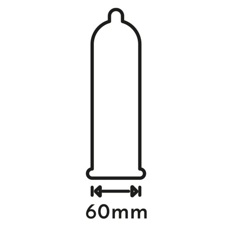 Préservatifs lubrifiés en latex x12 avec réservoir Extra Large 60 mm - R416550