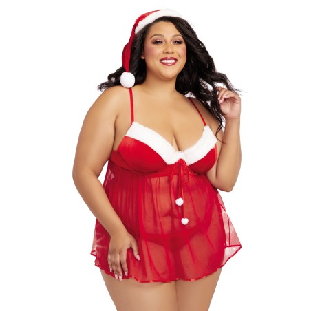 Costume mère noël grande taille 3 pièces - DG12117XCOS