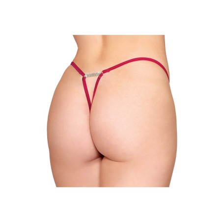 String ficelle rouge avec chaine strass - DG1497BEE