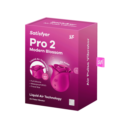 Stimulateur de clitoris rose par ondes de pression ou sans contact Pro 2 Modern Blossom Satisfyer - CC597841