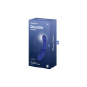 Gode en verre borosilicaté massif bleu Double Crystal Satisfyer - CC597828