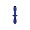 Gode en verre borosilicaté massif bleu Double Crystal Satisfyer - CC597828