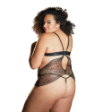 Nuisette dentelle noire grande taille avec string