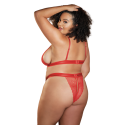 Ensemble 2 pièces rouge grande taille