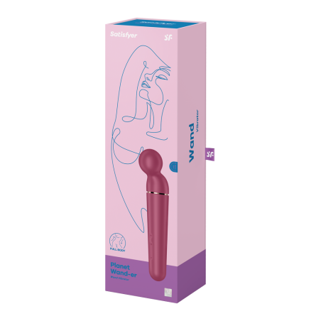 Vibromasseur wand rouge USB 60 vibrations Planet Wand-er Satisfyer - CC597844