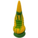 Gode ventouse tentacule Kraken 21 cm vert et jaune - WS-NV101A