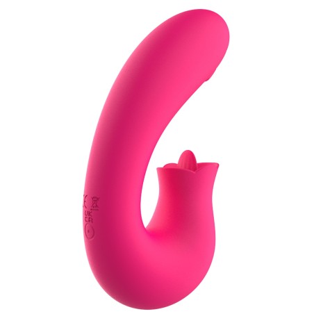 Vibromasseur 2 en 1 G-spot et stimulateur de clitoris USB Kali rose - WS-NV085