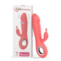 Vibromasseur rabbit rotatif 7 vibrations USB - TOZ-025B