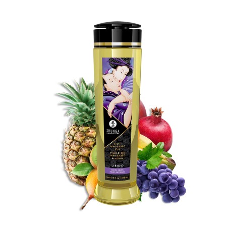 Huile de massage aphrodisiaque Fruits Exotiques 240ml - CC2027