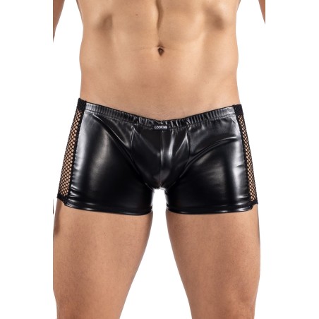 Boxer noir Black Desire en simili cuir - LM2401-67BLK