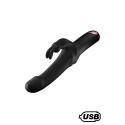 PLAYER, Vibromasseur Rabbit USB, silicone médical doux et lisse, doté de 10 modes de vibration - MS219BLK