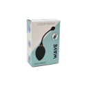 WAVE, Un Œuf vibrant noir USB avec télécommande, dans un silicone médical doux et lisse - B50BLK