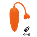 CARROT, Un Œuf vibrant avec télécommande, couleur et forme Carotte en silicone médical - BQ134ORA