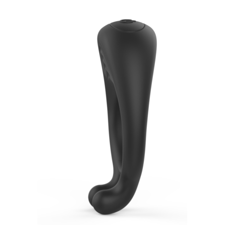 OCTAVE, Cockring Noir dans un silicone médical doux avec 1 mode de vibration - COR035BLK