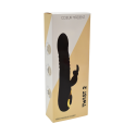 TWIST 2 Noir, Vibromasseur Rabbit va-et-vient USB en silicone médical, doté de 18 modes de stimulation - BQ587BLK