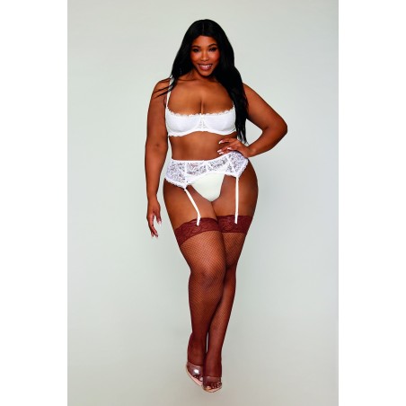 Soutien-gorge grande taille Demi-seins en dentelle blanche