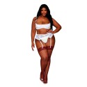 Soutien-gorge grande taille Demi-seins en dentelle blanche