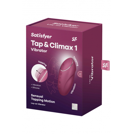 Vibromasseur à poser, stimulateur clitoridien rouge Tap  Climax 1 Satisfyer - CC597858