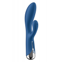 Vibromasseur rabbit USB tête rotative bleu Spinning Rabbit 1 Satisfyer - CC597856