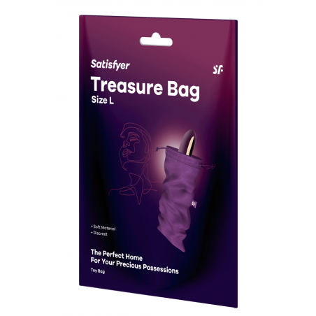 Sac de rangement sextoys violet taille L Treasure Bag Satisfyer - CC597849