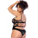 Body noir dos nu grande taille - MAL8881XBLK