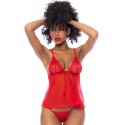 Nuisette courte rouge et string assorti - MAL7562RD