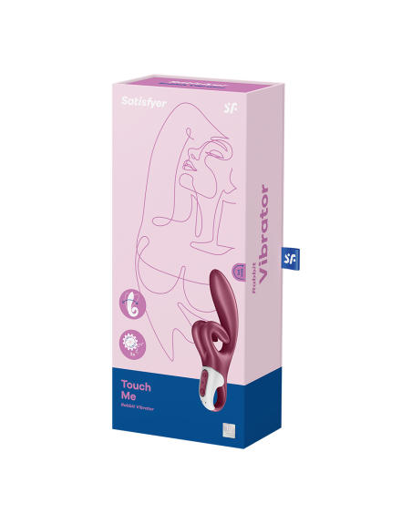 Vibromasseur rabbit point G rouge double stimulation clitoridienne Touch Me Satisfyer - CC597811SA