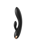 Vibromasseur rabbit noir double stimulation clitoris Double Flex Satisfyer - CC597809