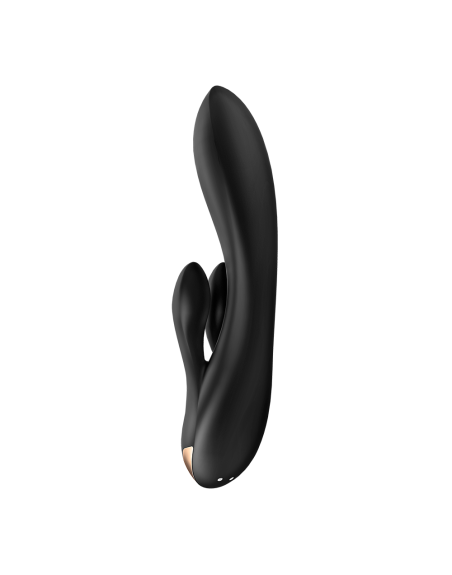 Vibromasseur rabbit noir double stimulation clitoris Double Flex Satisfyer - CC597809