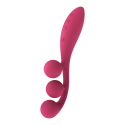 Vibromasseur triple stimulation flexible, anal, vaginale, clitoridienne Tri Ball rouge USB Satisfyer - CC597817