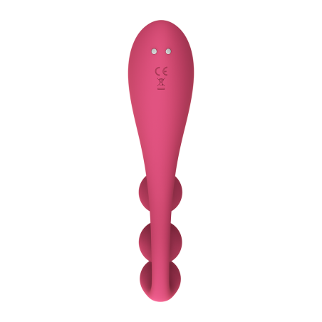 Vibromasseur triple stimulation flexible, anal, vaginale, clitoridienne Tri Ball rouge USB Satisfyer - CC597817