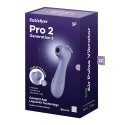 Stimulateur de clitoris 2 embouts Connecté avec technologie Liquid air Pro 2 Generation 3 violet USB Satisfyer - CC597815