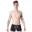 Boxer noir sexy armée déco camouflage côtés résille filet