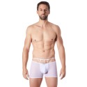 Boxer blanc suspendu fine maille transparente et ornements