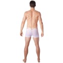 Boxer blanc suspendu fine maille transparente et ornements